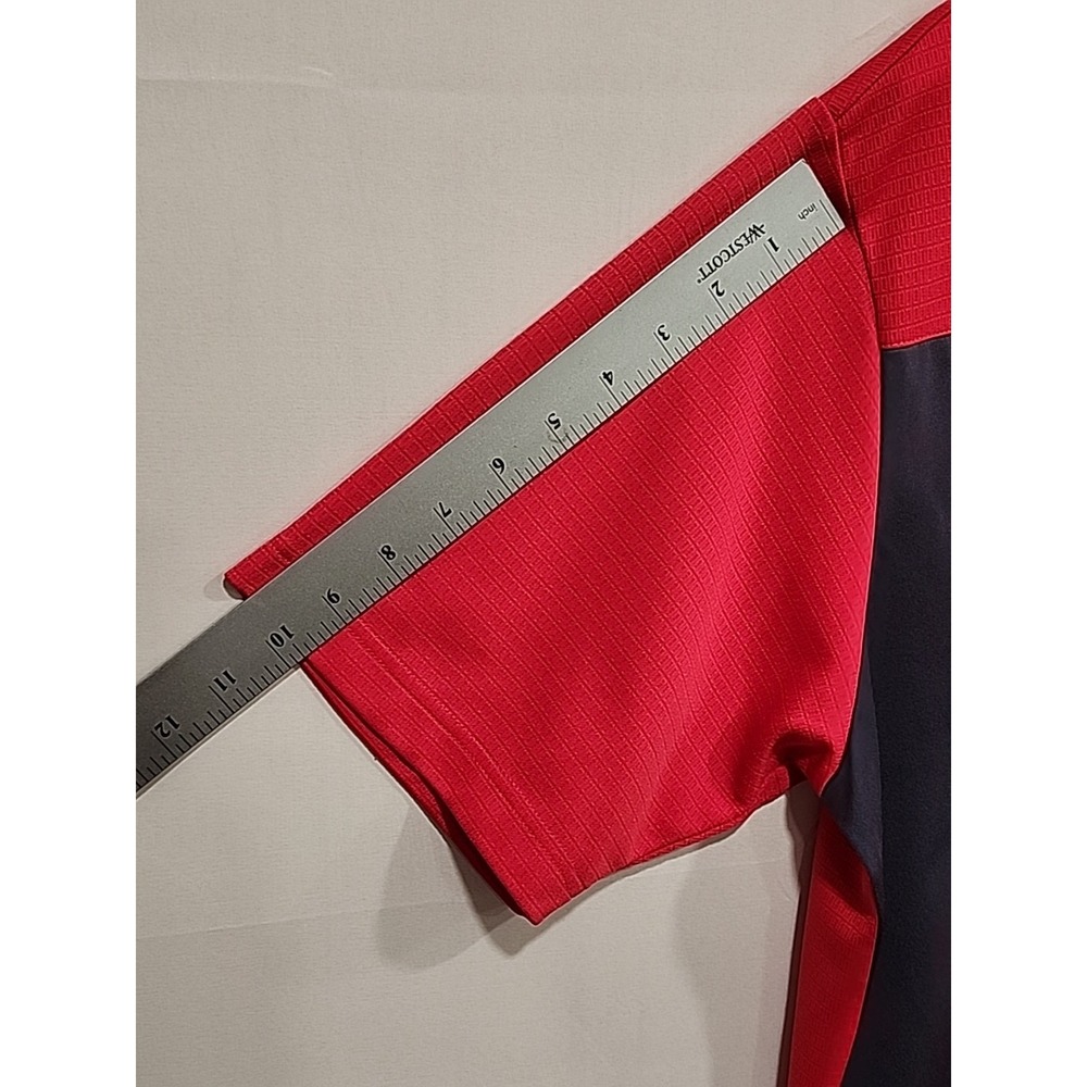 Adidas Climalite Golf Polo Mens L Red/Gray Short Sleeve, Collar, Embroidered - Picture 8 of 11
